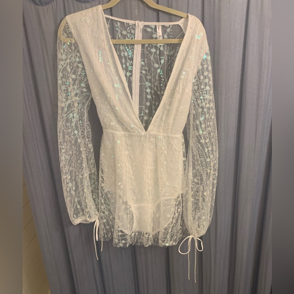 Lucy In The Sky white sequin dress!